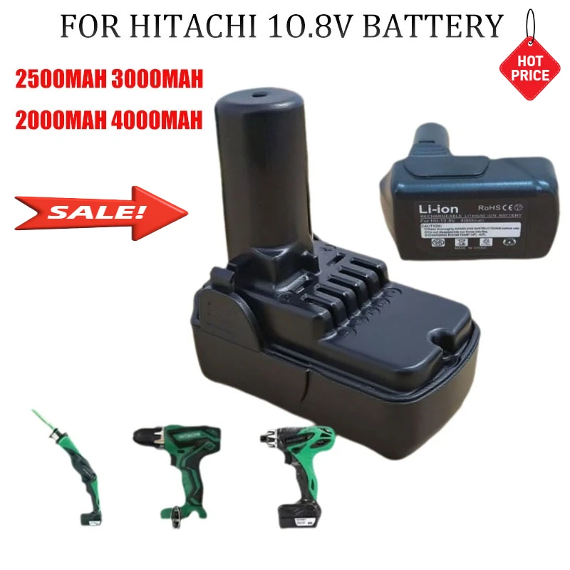 

For Hitachi battery 10.8V 4000mAh 4.0AH DB10DL FCR10DL WH10DCL BCL 1015,BLC1015 BCL 1030 BCL 1030M BCL1030A 329369 329370 329371