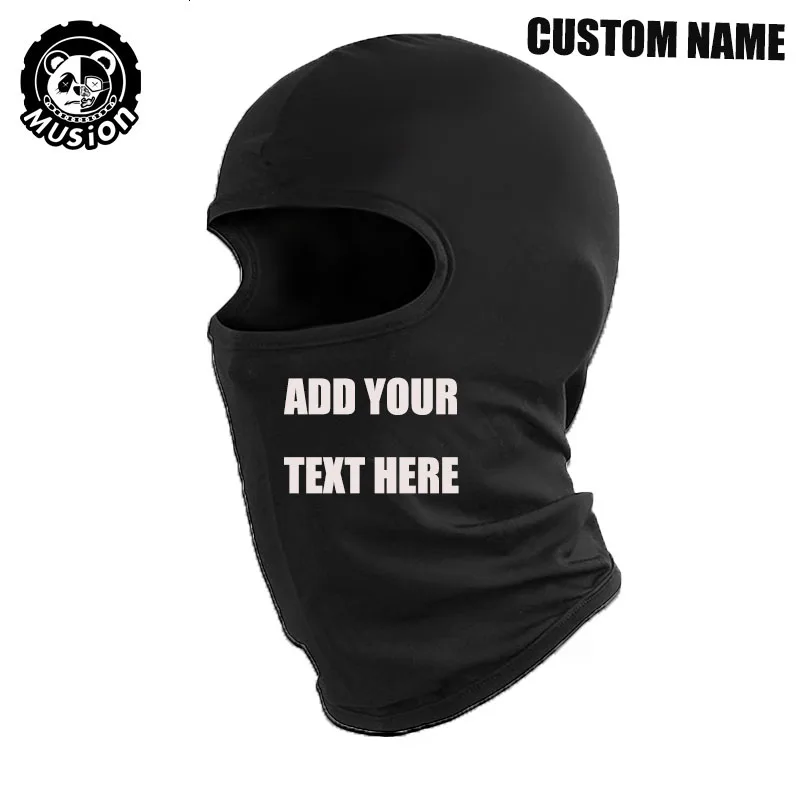 Musion Customized Balaclava Unique Design Full Mask Motorcycle Mask Company Logo Slogan Unisex for Outdoor Sports Cyclying