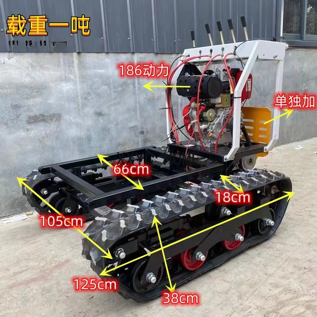 Small Track Ivy Transport Truck Orchard Carrying Agriculture and Forestry Transportation All Terrain Truck King