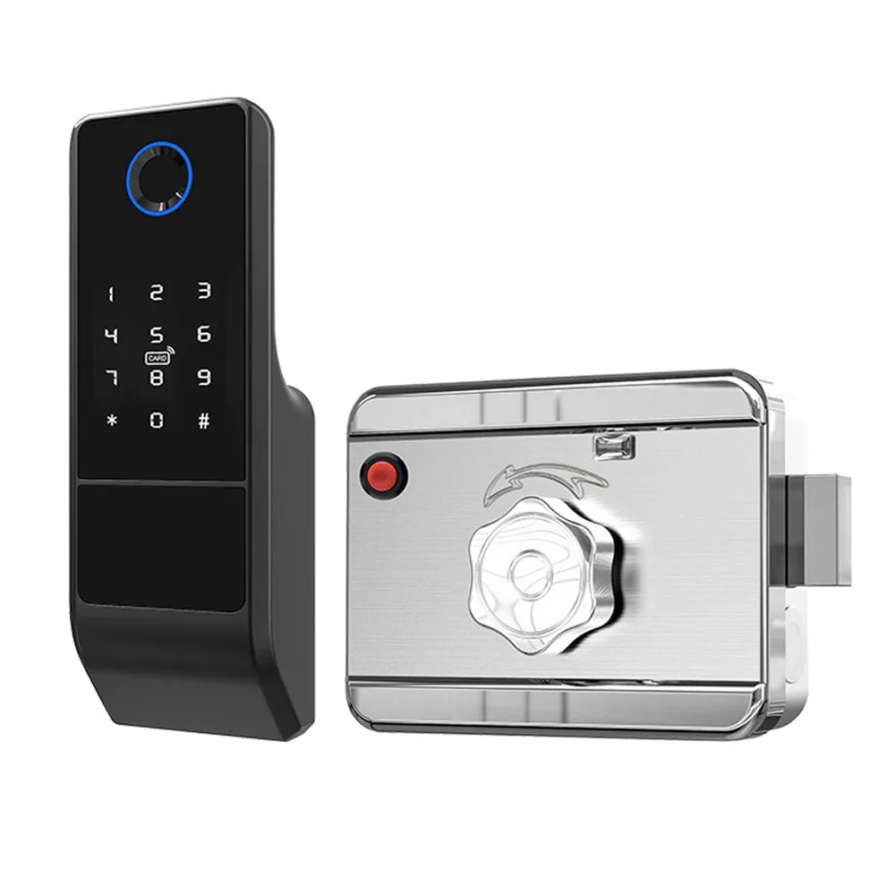 Imagem -06 - Fingerprint Smart Door Lock e Chave Mecânica Ip65 Impermeável Portão Exterior Senha Bluetooth Cartão ic Deadbolt 13.56mhz Ttlock