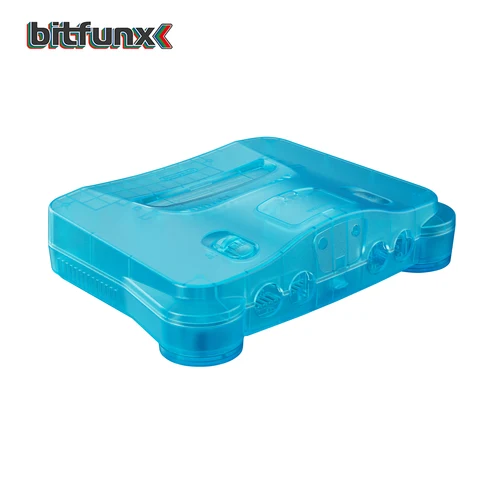 Imagen 2 del producto Bitfunx Ice Blue N64 carcasa de repuesto transparente carcasa protectora para consola de juegos Nintendo 64 todas las versiones