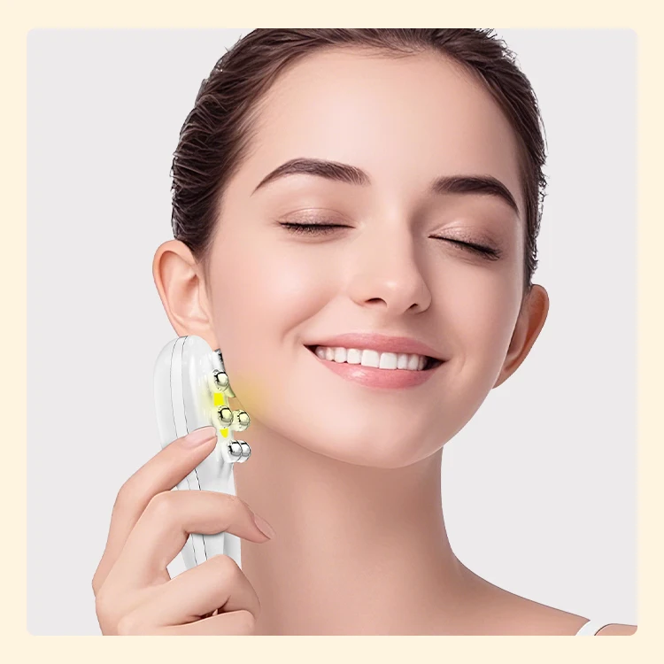 Siebenfarbiges Licht, elektrisches Gesichts-Faszien-Augen-Nasen-Massagegerät, kleiner Frosch, Schönheitsinstrument mit Jade-Roller, Gesichtsmassage-Werkzeug