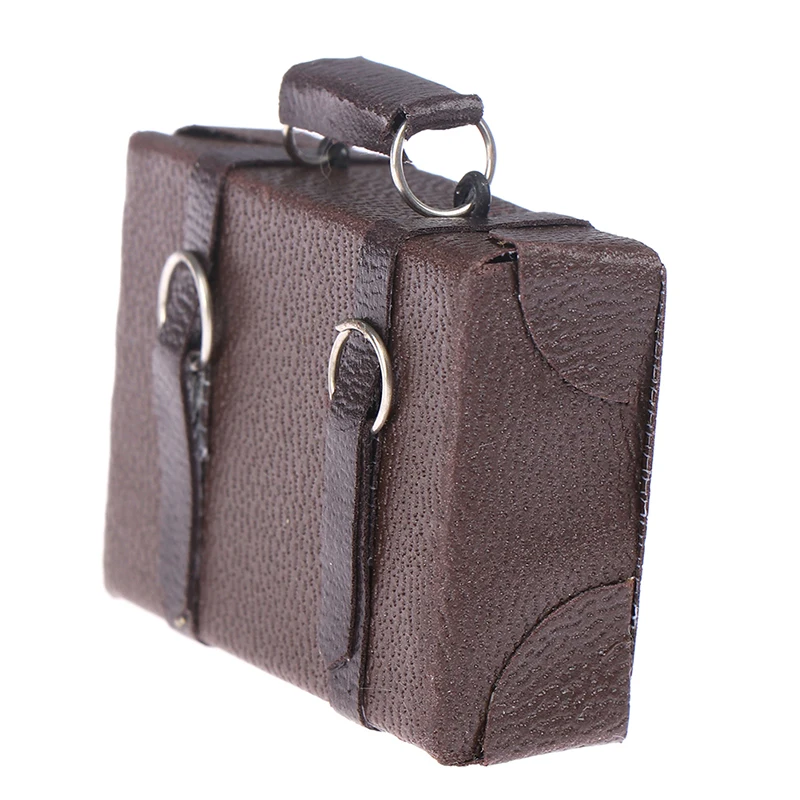 1 قطعة دمية مصغرة صندوق أمتعة خشبي نموذج 1:12 بيت الدمية الصغيرة حقيبة خمر #3