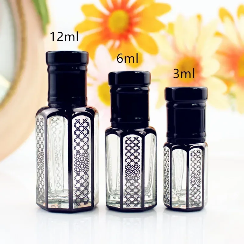 50pcs/lot 3ml 6ml 12ml Perfume Glass Bottles with Stick Small Perfume Bottle Essential Oil Container Empty Refillable
