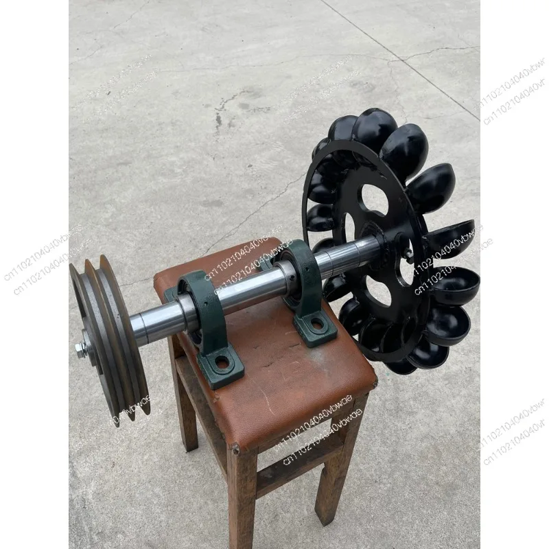Low Speed Hydraulic Generator Blade Hydraulic Turbine Metal Impeller Waterwheel Impact Oblique Strike Type with Bearing Housing