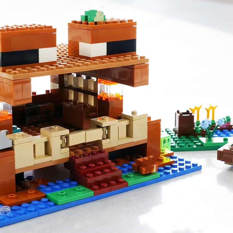 

Third Party MOC Compatible Sets My Pixel World Series Building Blocks Frog Animals House Assembly Toys For Children ﻿