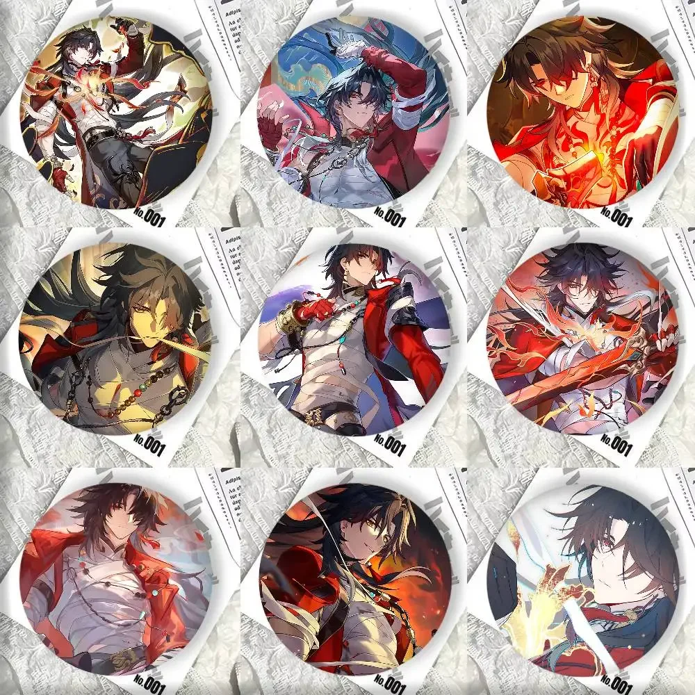 Anime-Spiel Honkai Star Rail Mortenax Blade Abzeichen aus Weißblech DIY Rucksack Kleidung Accessoires Schmuck Anstecknadeln