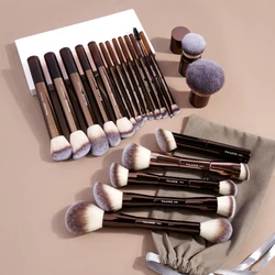 MAANGE 1PC/20PCS Makeup Brush Set Double Ended Foundation Contour Blush Eyes Brush Soft Fluffy Bristles Luxury Beauty Tools