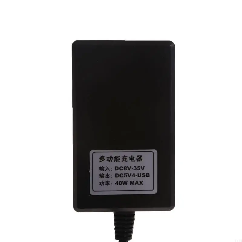 4 USB Port Battery Clip 12V 24V Vehicle Motorcycle 12/24V Power Adapter