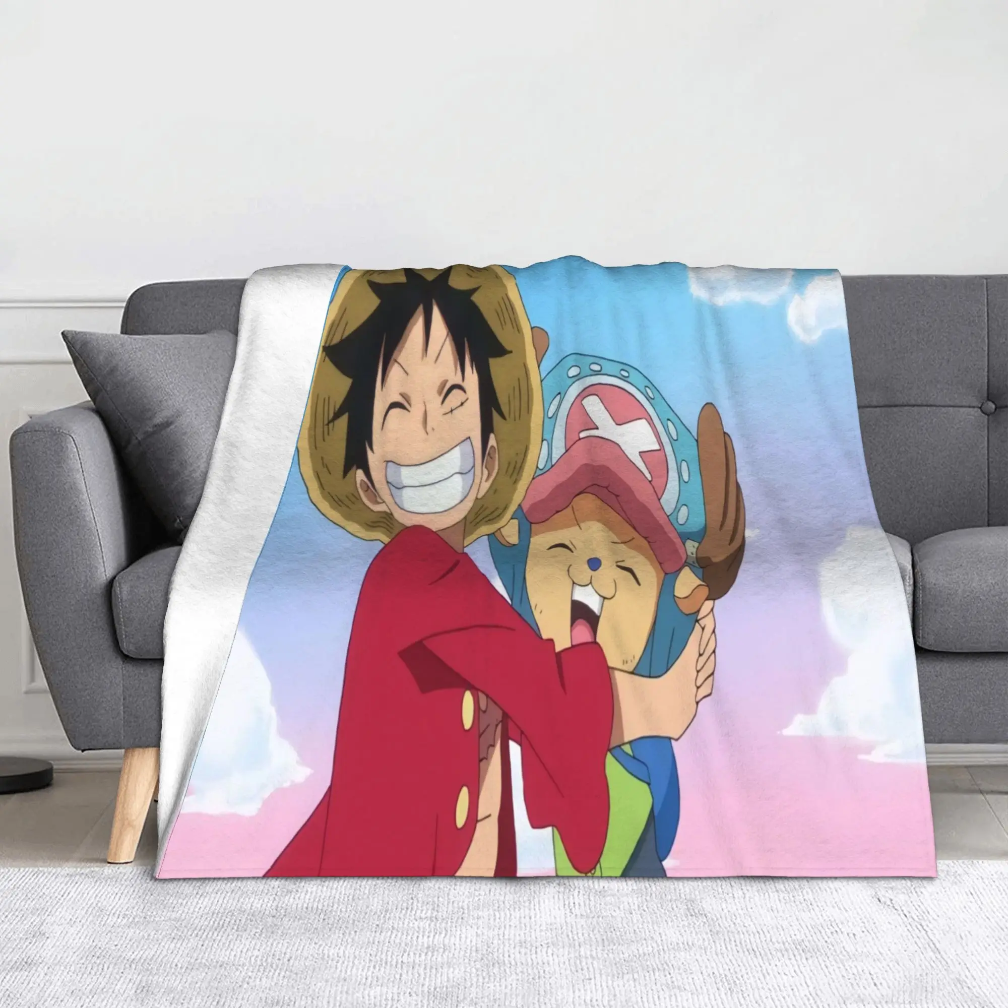 

luffy Zoro Tony Chopper anime Blanket Cozy Soft Throw Blankets for Bed 50x60 Inch Multi-size Rug Piece