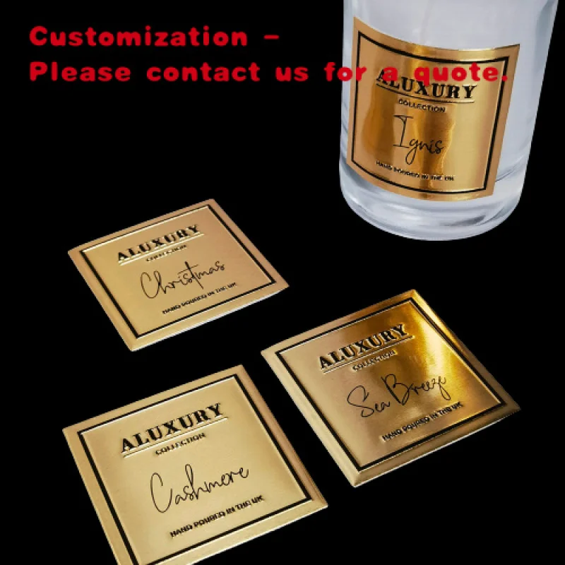 custom.Aluminum Label Perfume Bottles With Metal and Embossed