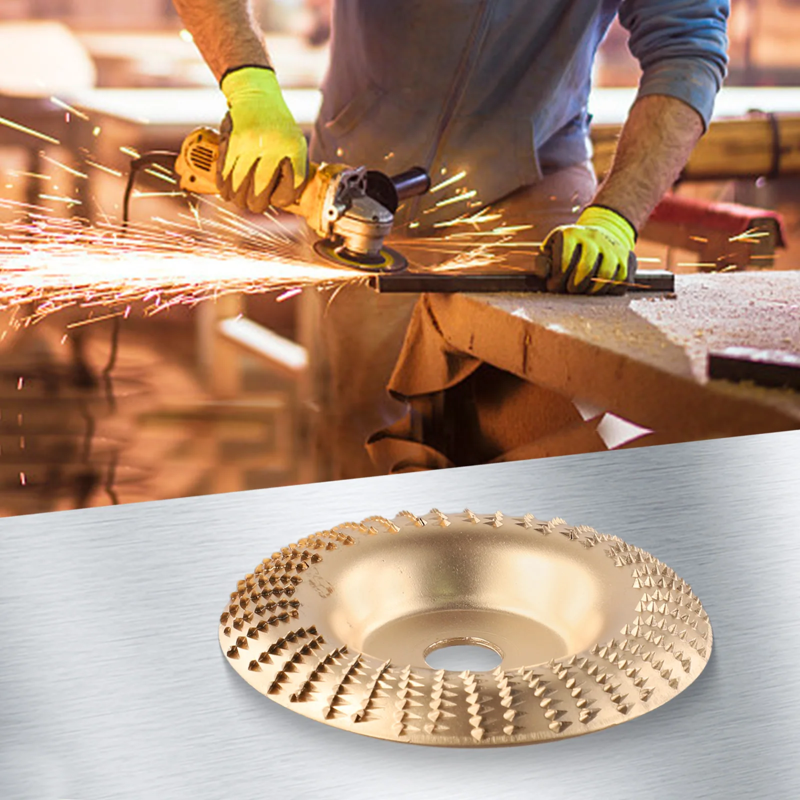 Disco de muela de 100mm, herramienta abrasiva de disco biselado plano para amoladora angular, accesorios de herramientas de carpintería, 1 ud.