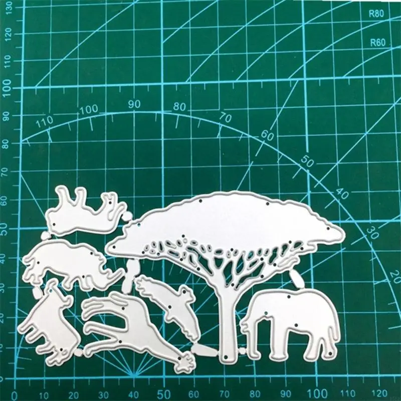 45be Giraffe Metal Cutting Dies Scrapbooking Stensil Die Cuts Kartu Embossing Diy Foto Album Template Cetakan Dekorasi Kerajinan