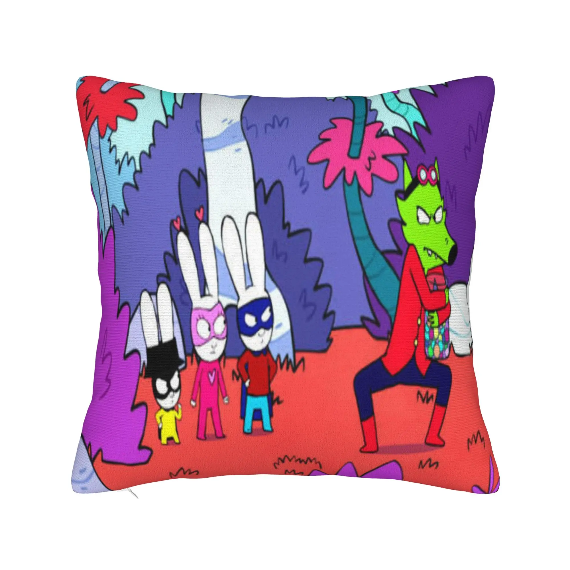 Simon Super Rabbit Pillowcase Merch Printing Cushion Cover  Pillow Covers Living Room Decor Zipper Multi-Size