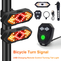 Bike Turn Signal Lights 900mAh Rear Warning LED Lights Wireless Remote Control Bicycle Tail Light Bicycle Turn Signal Rear Light