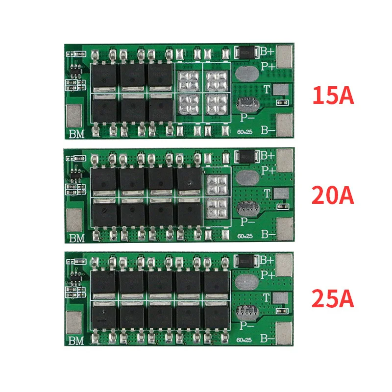 2S BMS 7.4V Li-ion 18650 Lithium Battery Charging Board 6/8/10 MOS Short Circuit Protection for LED Power Supply 15A 20A 25A