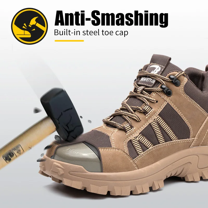 Work Boots Indestructible Shoes anti slip Safety Work Shoes with steel toe Puncture Proof Work Sneakers for men protective shoes