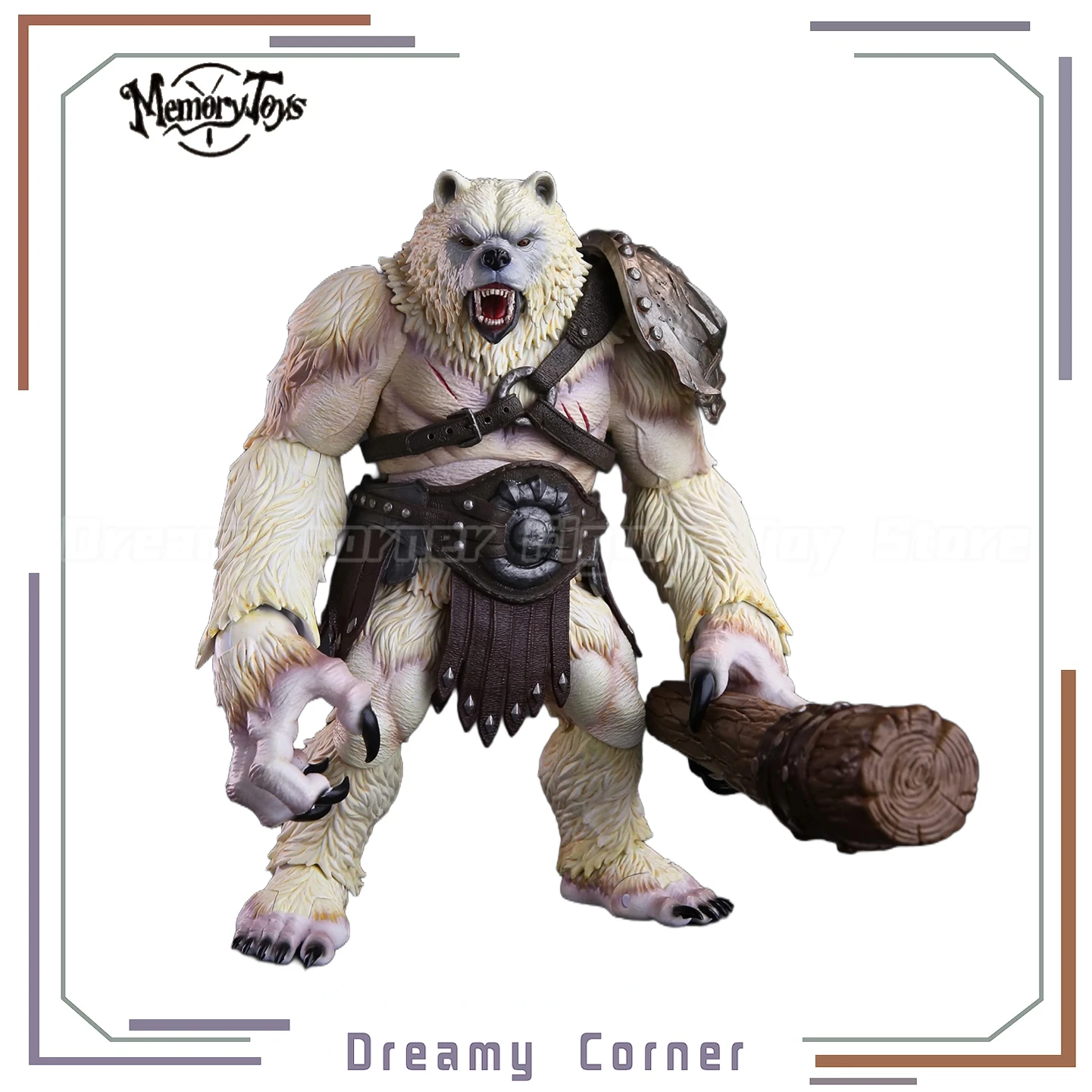 【متوفر】ألعاب الذاكرة الأصلية سلسلة مغامر الدب الأبيض نسخة درع عمل نموذج لجسم لعبة المجموعة