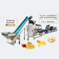 TCA CE Certificate Full Automatic Frozen French Fries Potato Chips Making Machine Production Line