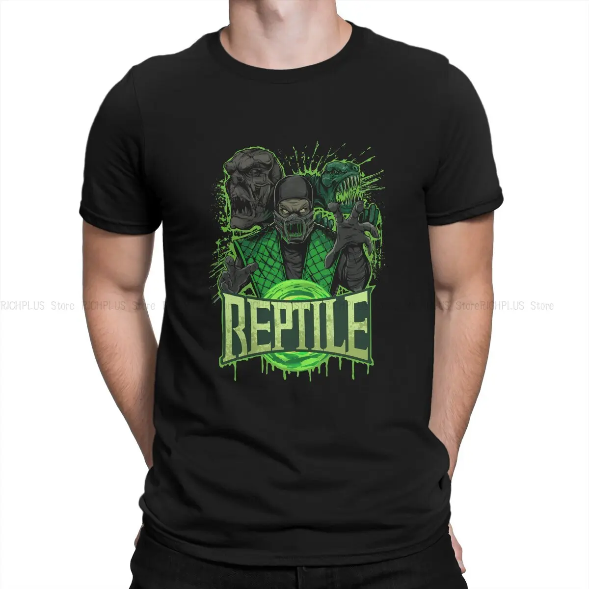 REPTILE Unique TShirt Mortal Kombat Fighting Game Casual Polyester T Shirt Newest T-shirt For Men Women