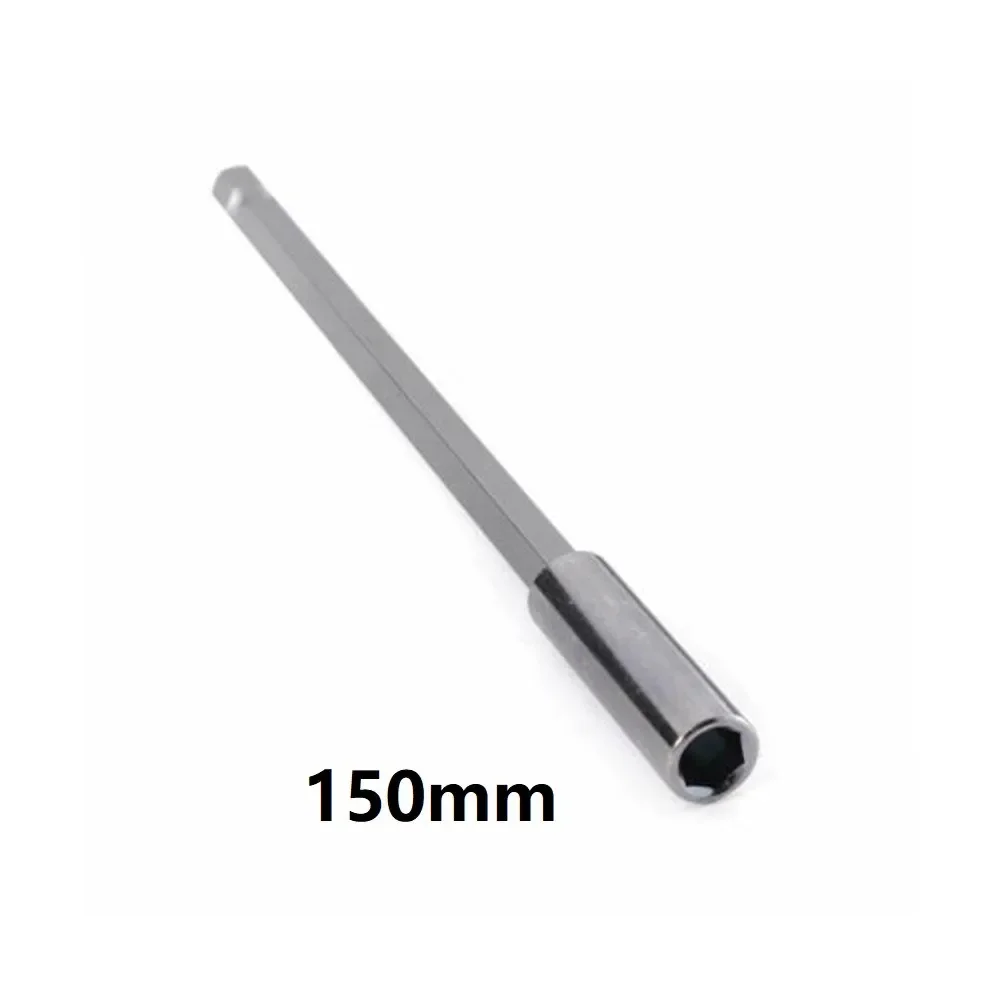 Support d'extension hexagonale pour tournevis long, embout magnétique argenté, rallonge de connexion, longueur d'extension de 150mm, 150mm, le plus récent