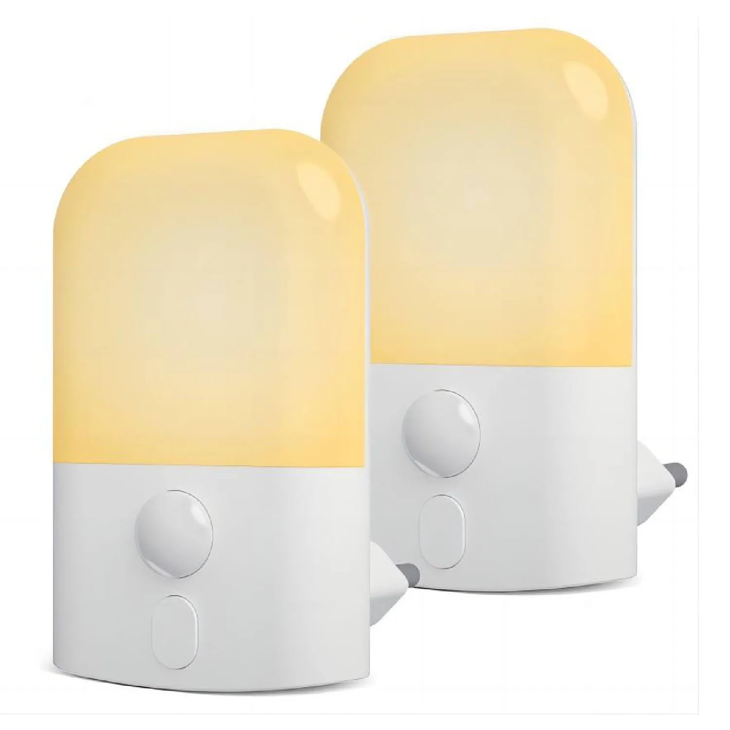 

Bright Plug-in Night Light Dimmable Night Light Socket with Motion Sensor, Smart Warm White LED Light with Adjustable Brightness