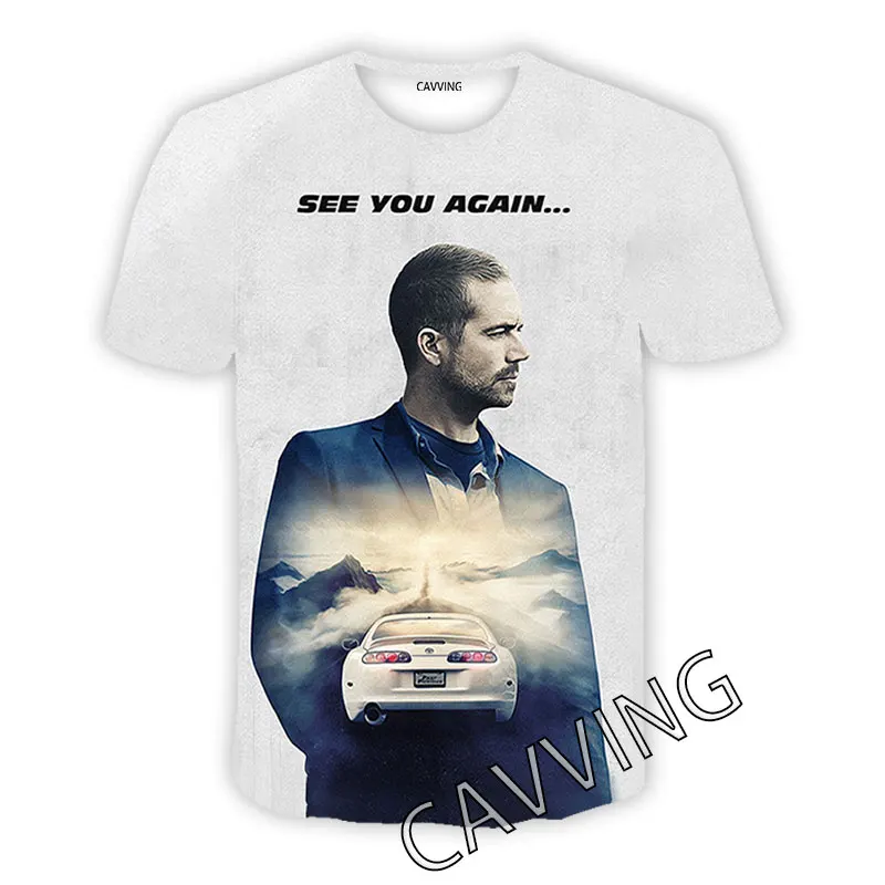 CAVVING 3D พิมพ์ Paul Walker Casual เสื้อยืด Hip Hop T เสื้อ Harajuku รูปแบบเสื้อผ้าสำหรับผู้ชาย/ผู้หญิง H01