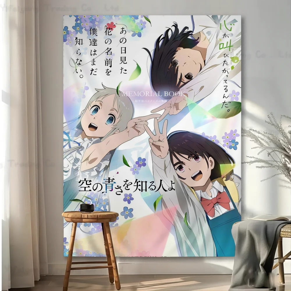 

Anohana The Flower We Saw That Day Anime Cartoon Tapestry For Living Room Home Dorm Decor INS Home Decor