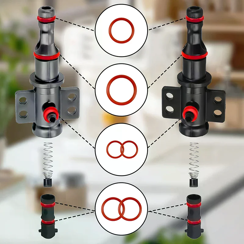 Set Cincin Penyegel untuk Konektor Corong Unit Pembuat Kopi Mesin Kopi Saeco: 15 Buah Kit Gasket O-ring Silikon
