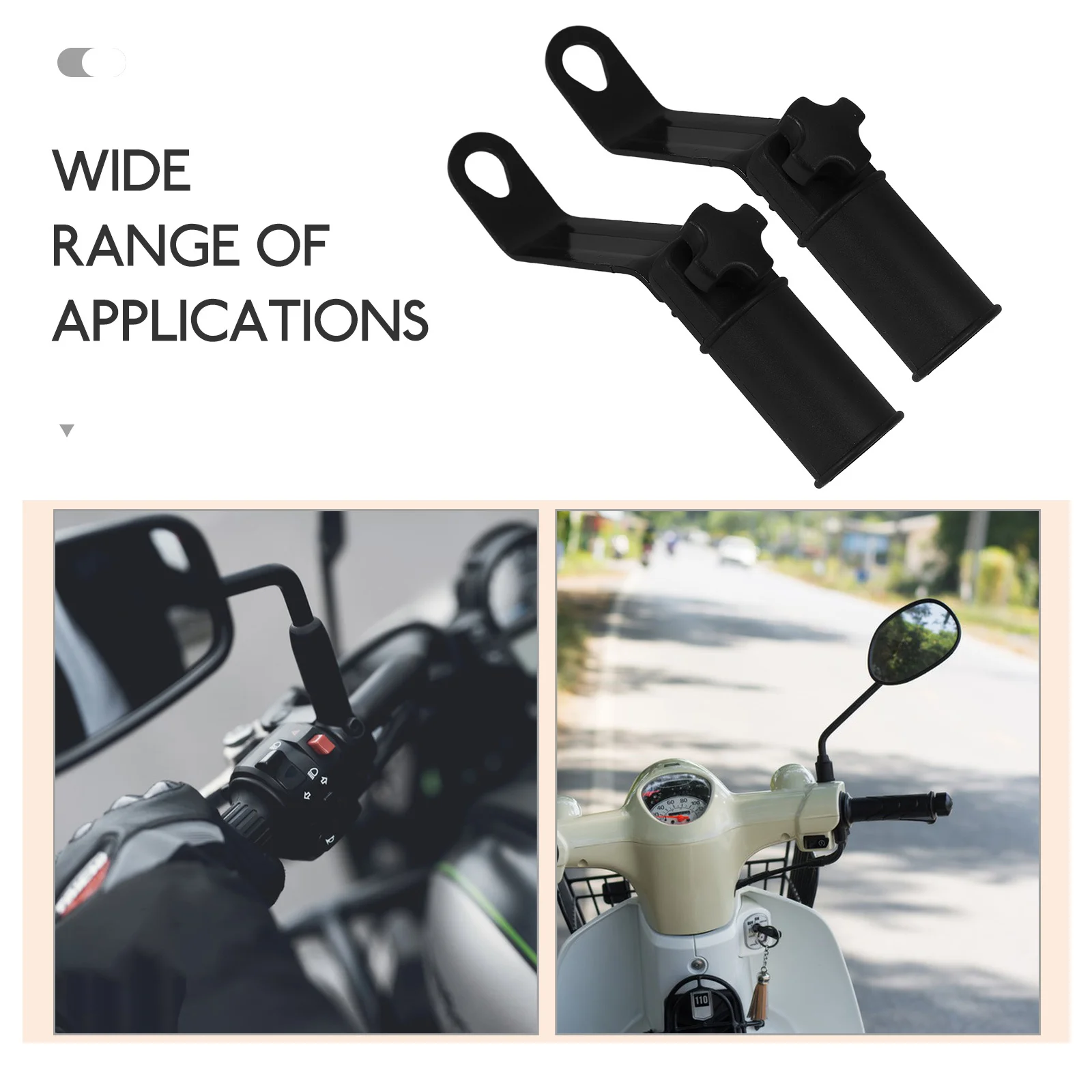 

2Pcs Motobike Headlight Expansion Bracket with Adjustable Angle - Universal Motorcycle Handlebar Mirror Mount for Car USB