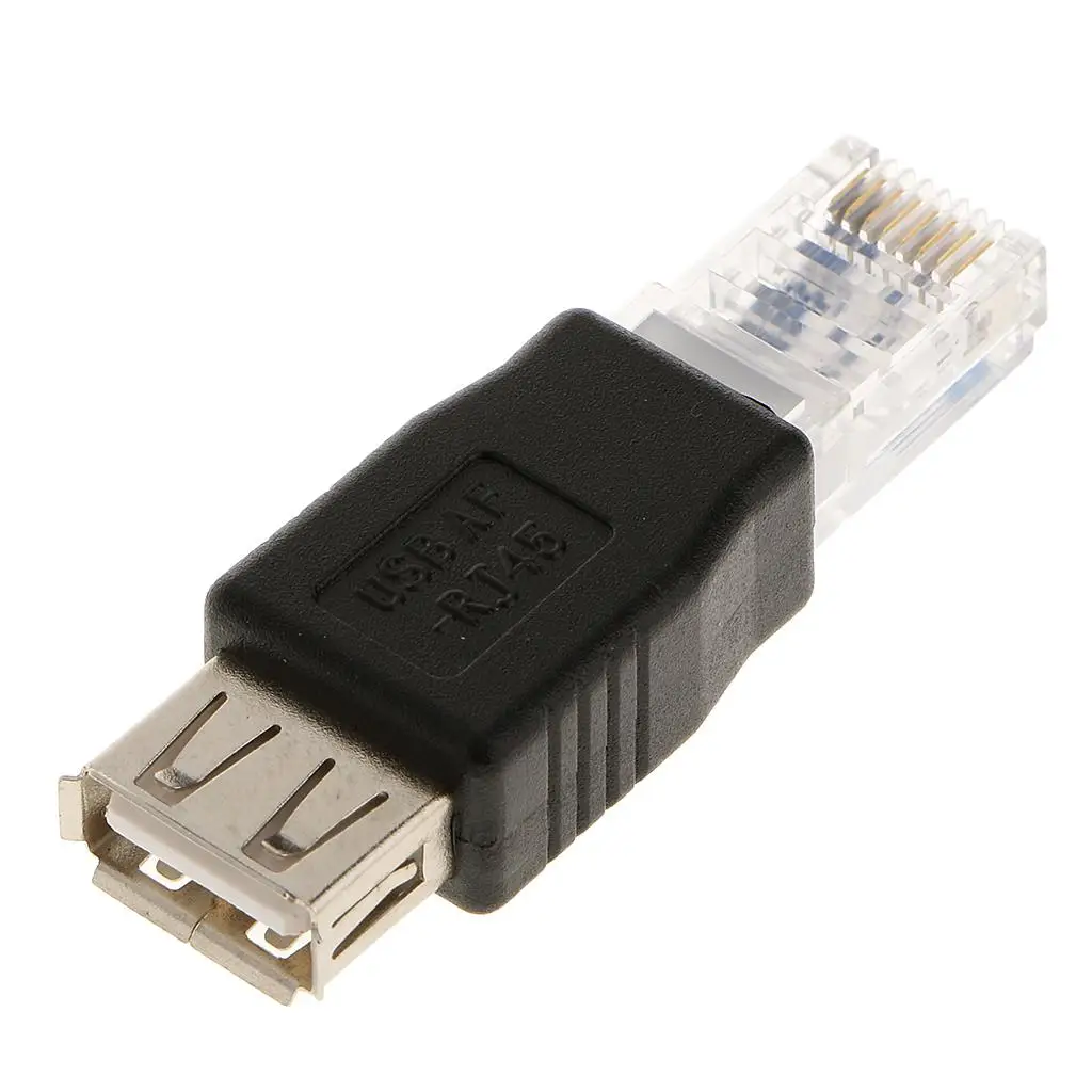Portable Ethernet Adapter USB a Female to Male ABS LAN Socket Compact Network Connector for Travel