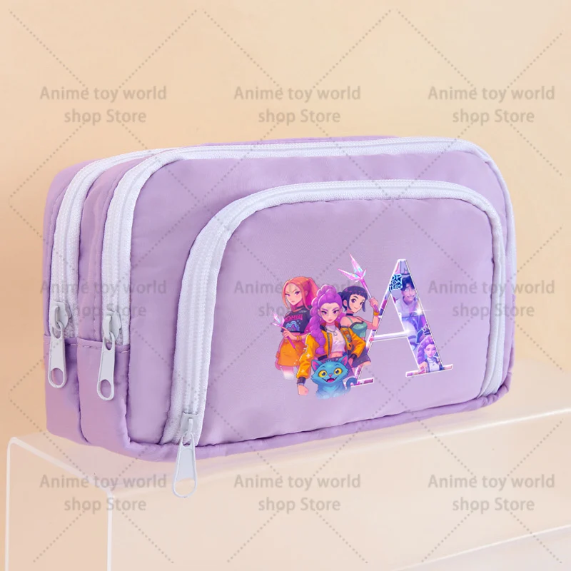 

Kpop Demon Hunter Pencil Cases Cartoon Kawaii Girl Pen Box Pen Holder Pouch for Students Back To School Stationery Supplies Gift
