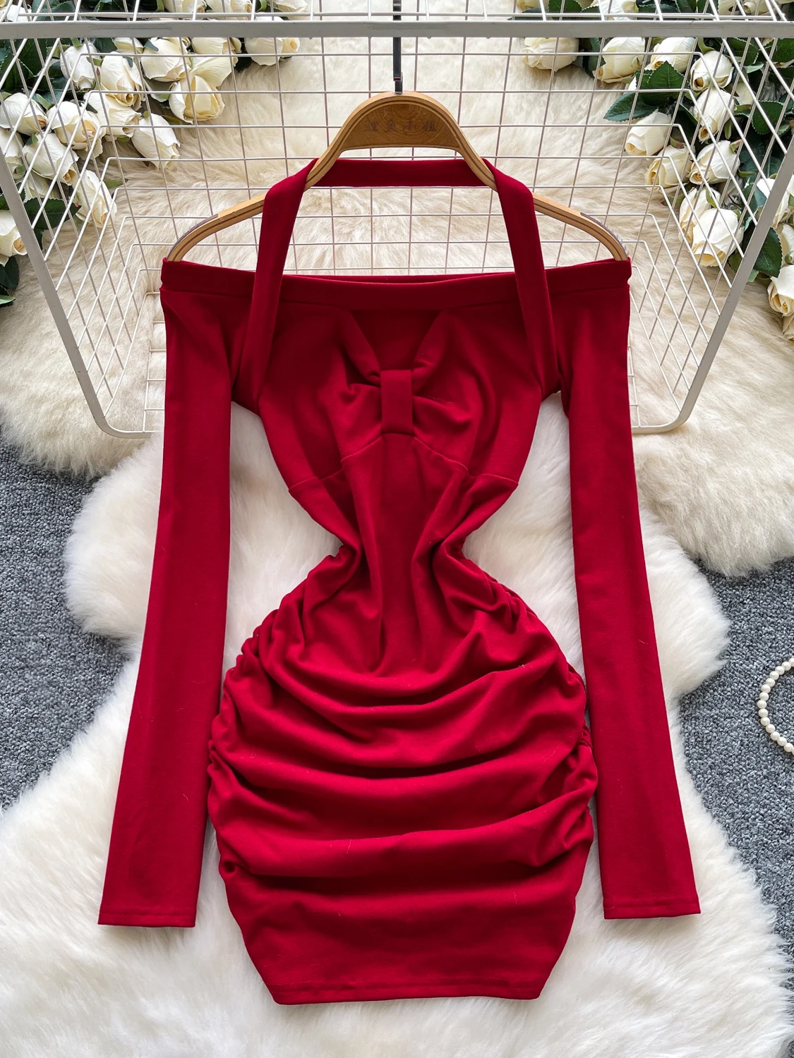 

Pure Desire Sle Женская юбка Dr Sexy Ne Hanging Strap на одно плечо с длинной талией Sve Inward ort Юбка с высокой талией Летняя C...