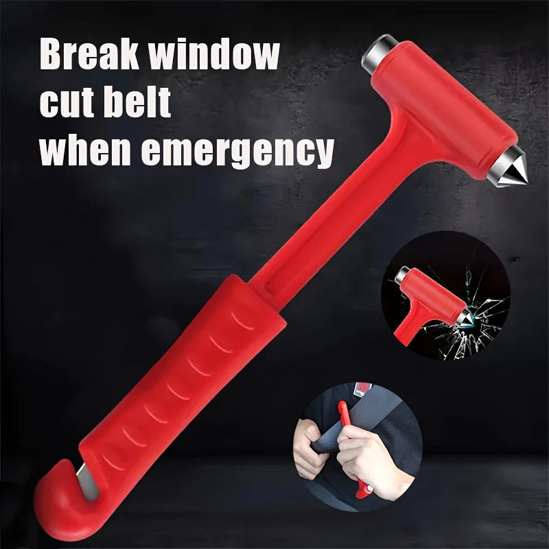 

1pcs Steel Car Emergency Hammer with Belt Cutter for Safety and Security, Emergency Use