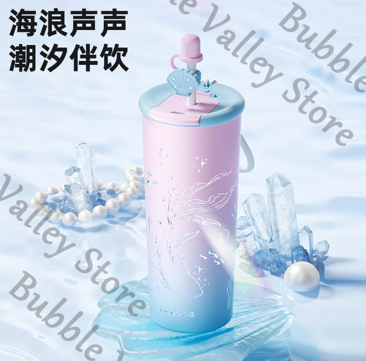 

Anime Love and Deepspace Rafayel Fish Cosplay 316 Ceramic Inner Liner Straw Insulated Mug Vacuum Cup Cartoon Thermal Mugs Xmas
