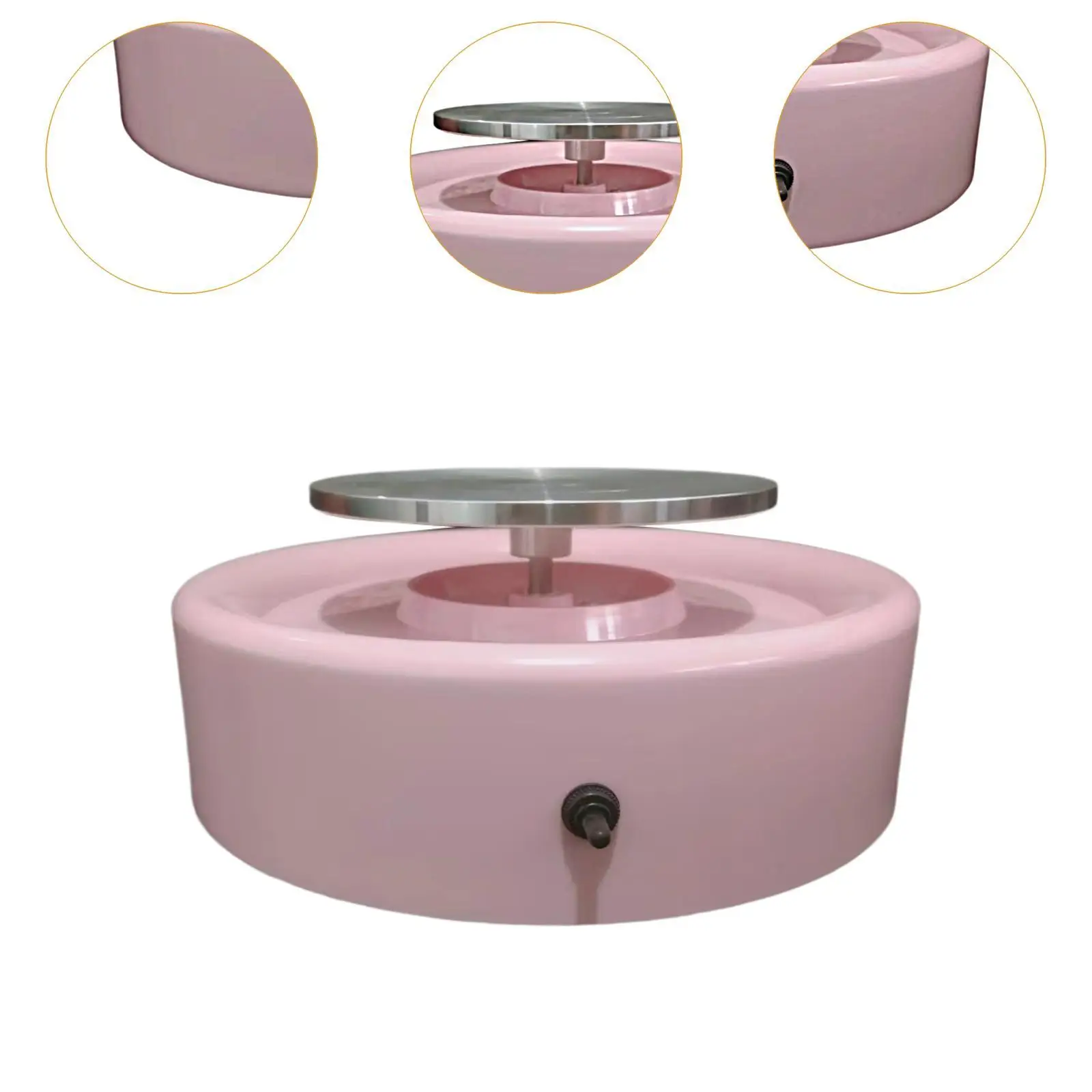 Electric Pottery Wheel Flat Round Small Pottery Wheel for Clay Making Children\'s Craft Supplies Teaching DIY Kids Adults