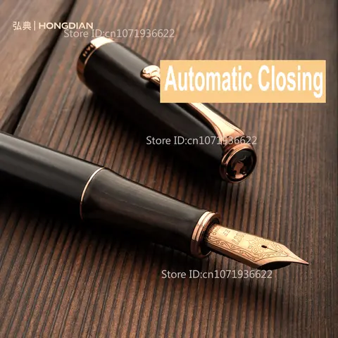 Hongdian A10 Log Fountain Pen Magnetic Cap Premium Wood Calligraphy Pen EF F Nib For Writing Practice & Gifts Office Supplies