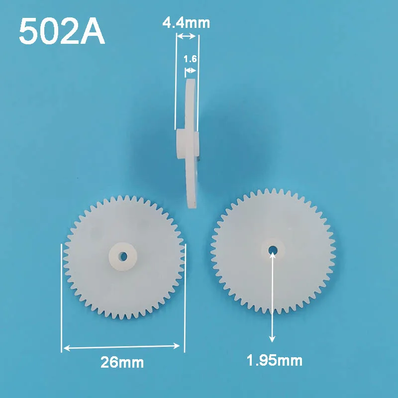 502A 0.5M 26MM Spur Gear 50T 50 Tooth 2mm Hole Plastic Pinion Disc Toy Accessories 10pcs/lot