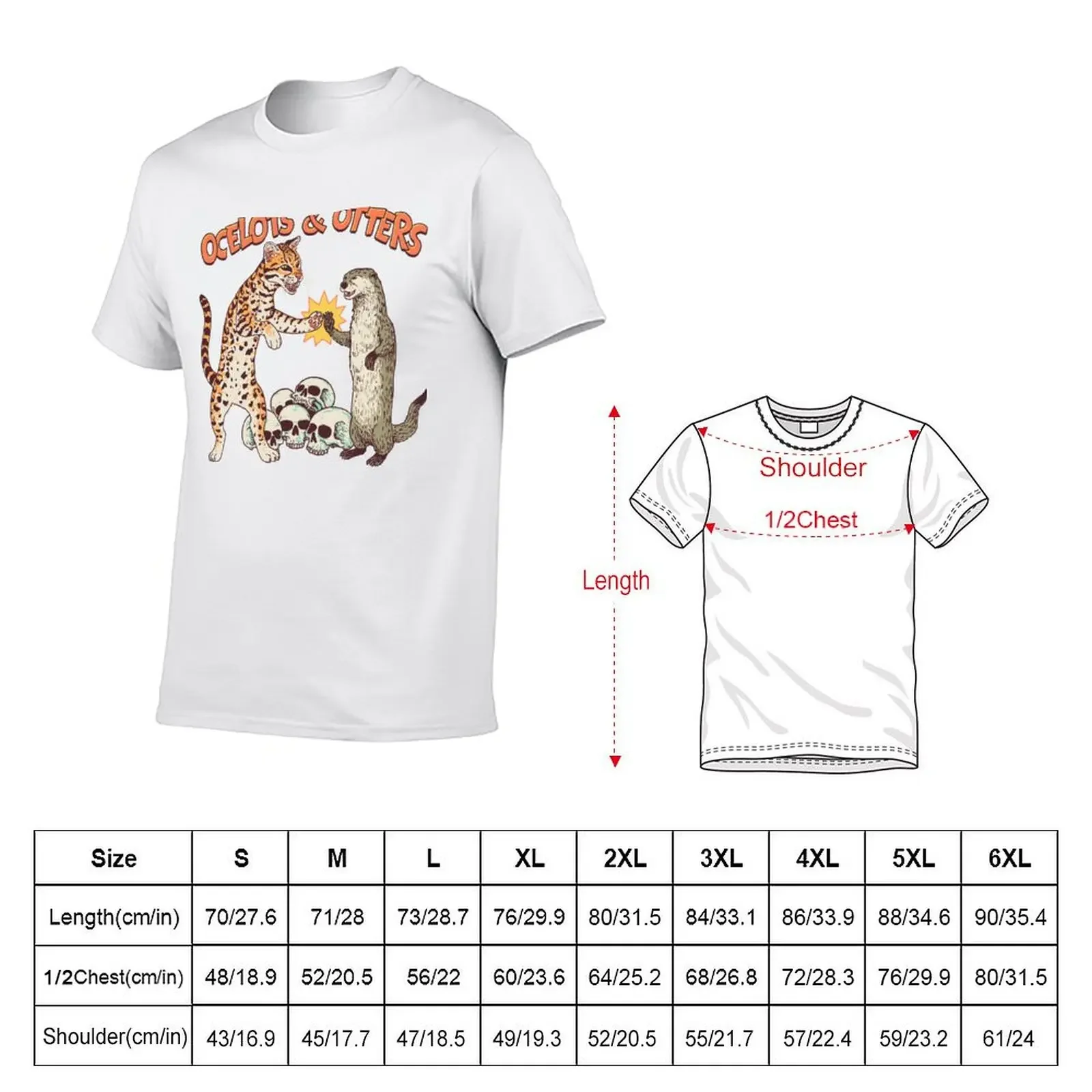 Ocelots & Otters T-Shirt vintage anime shirt baggy shirts cotton t shirt men