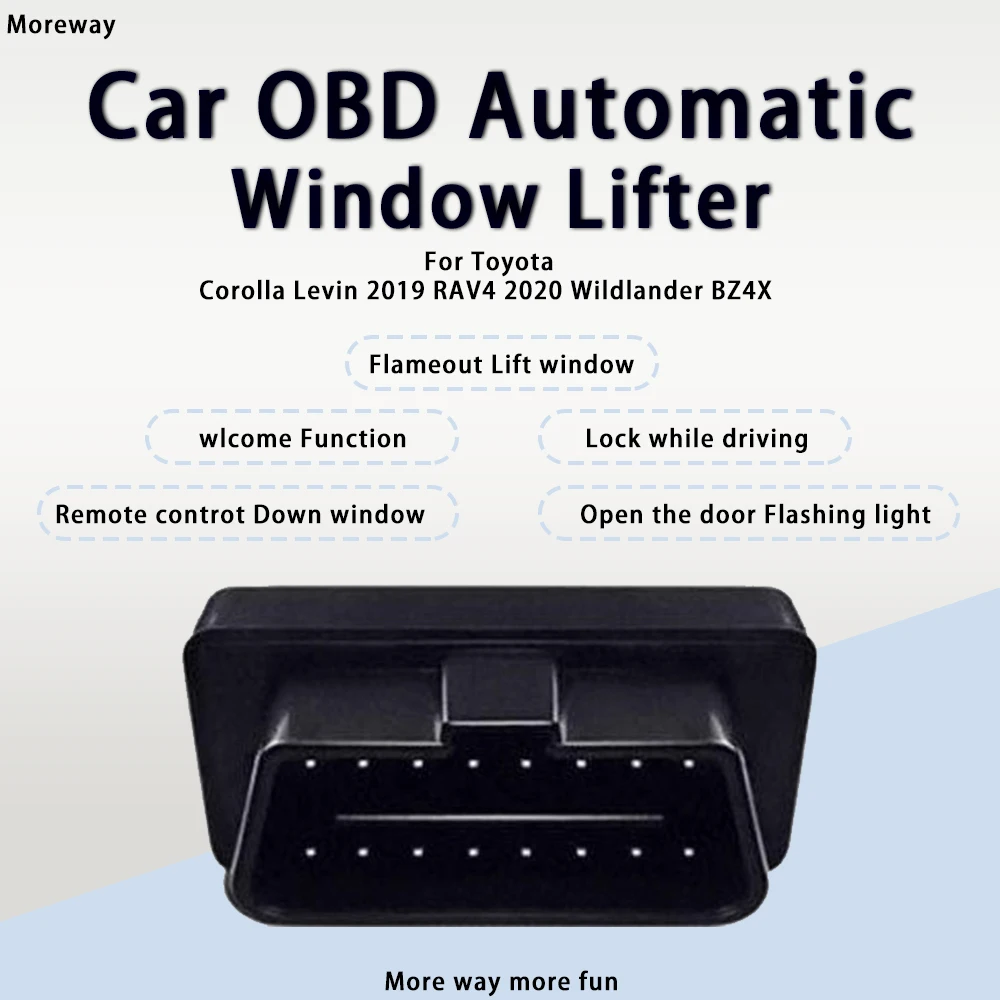 

Moreway OBD Speed Lock, автоматический стеклоподъемник, модуль для Toyota RAV4 2020 Corolla Levin 2019 BZ4X Wildlander Interior