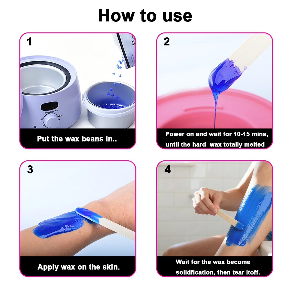 500ml Professional Therapy Machine Wax Warmer Electric Hair Removal Kit Facial Bikini Area Armpit-for Home Beauty Salon