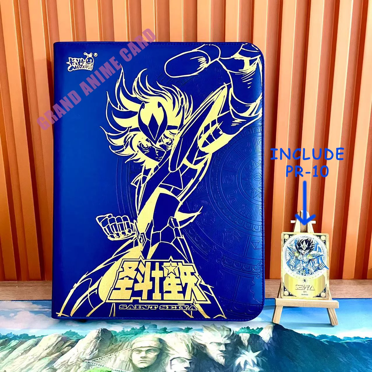 Kyou Genuine Gold Saint Seiya Card Album 9 Grid ad alta capacità può contenere 360 pezzi di carte collezione Anime libro gioco giocattoli per