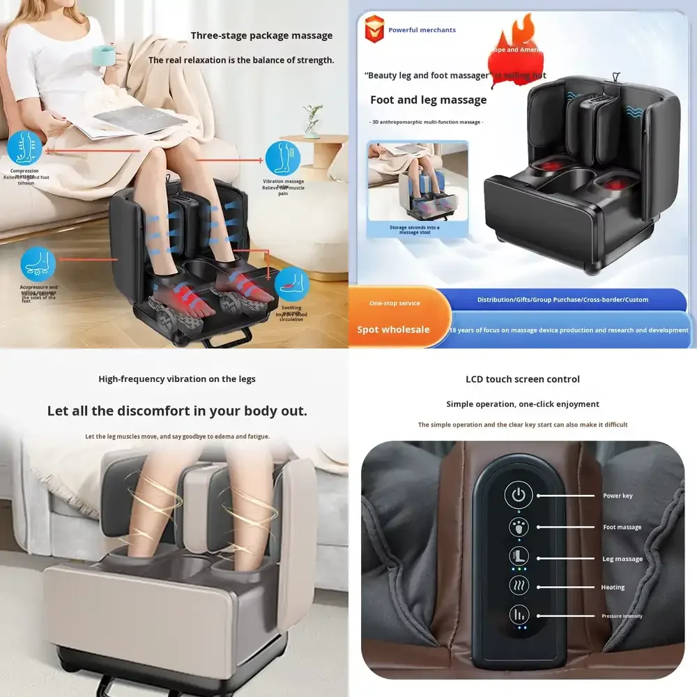 

CF-5001 Foot & Leg Massager with Heating Timing Control Fully Automatic Kneading Magnetic Therapy Pressing Functions