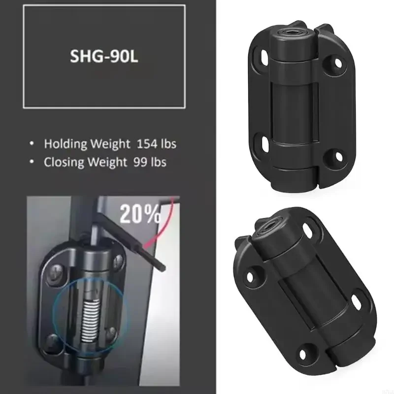 

2Pcs Adjustable Nylon Door Tension Hinges Automatic Closing Mechanism Heavy Duty Damping Hinge Easy to Install Y5GB