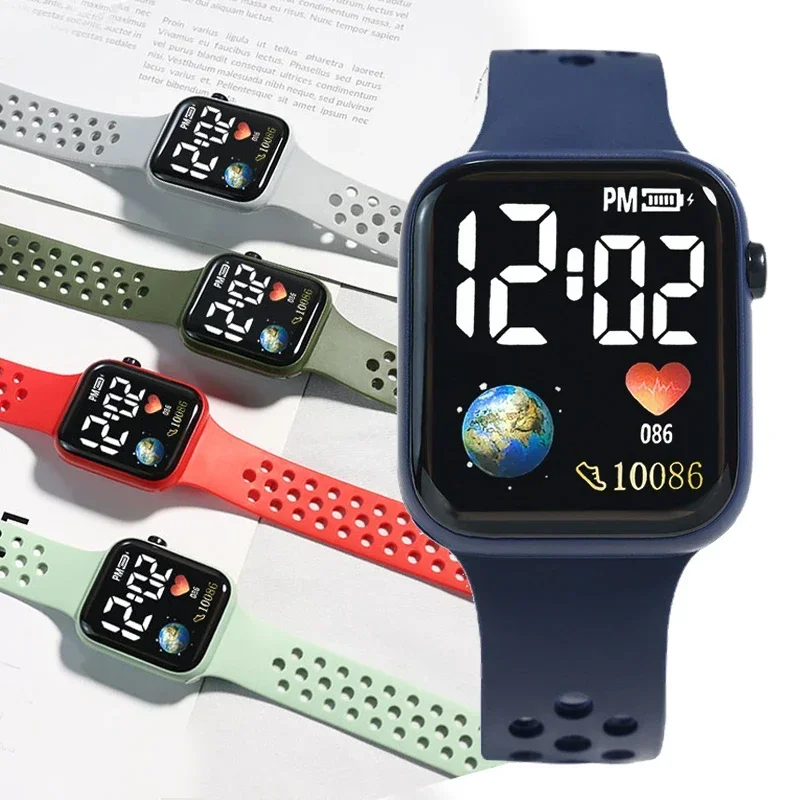 

2023 New LED Digital Watch for Kids Sports Waterproof Watches Boy Girl Children's Watch Baby Electronic Clock Relogio Infantil