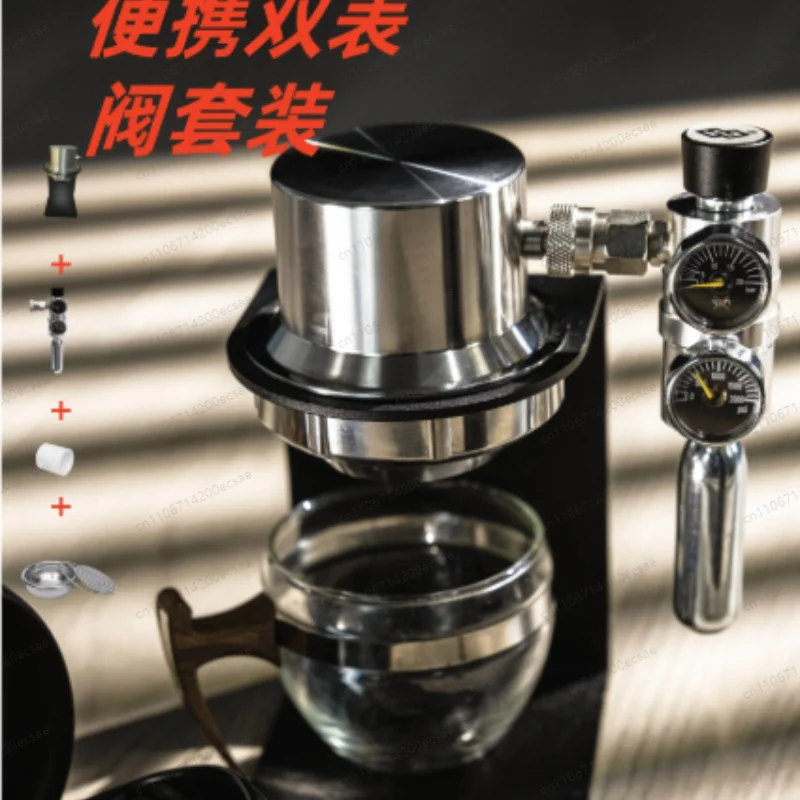 Coffee Maker Pneumatic Espresso Machine 9 Bar Pressure Extraction Portable Coffee Maker Stainless Steel Home Use