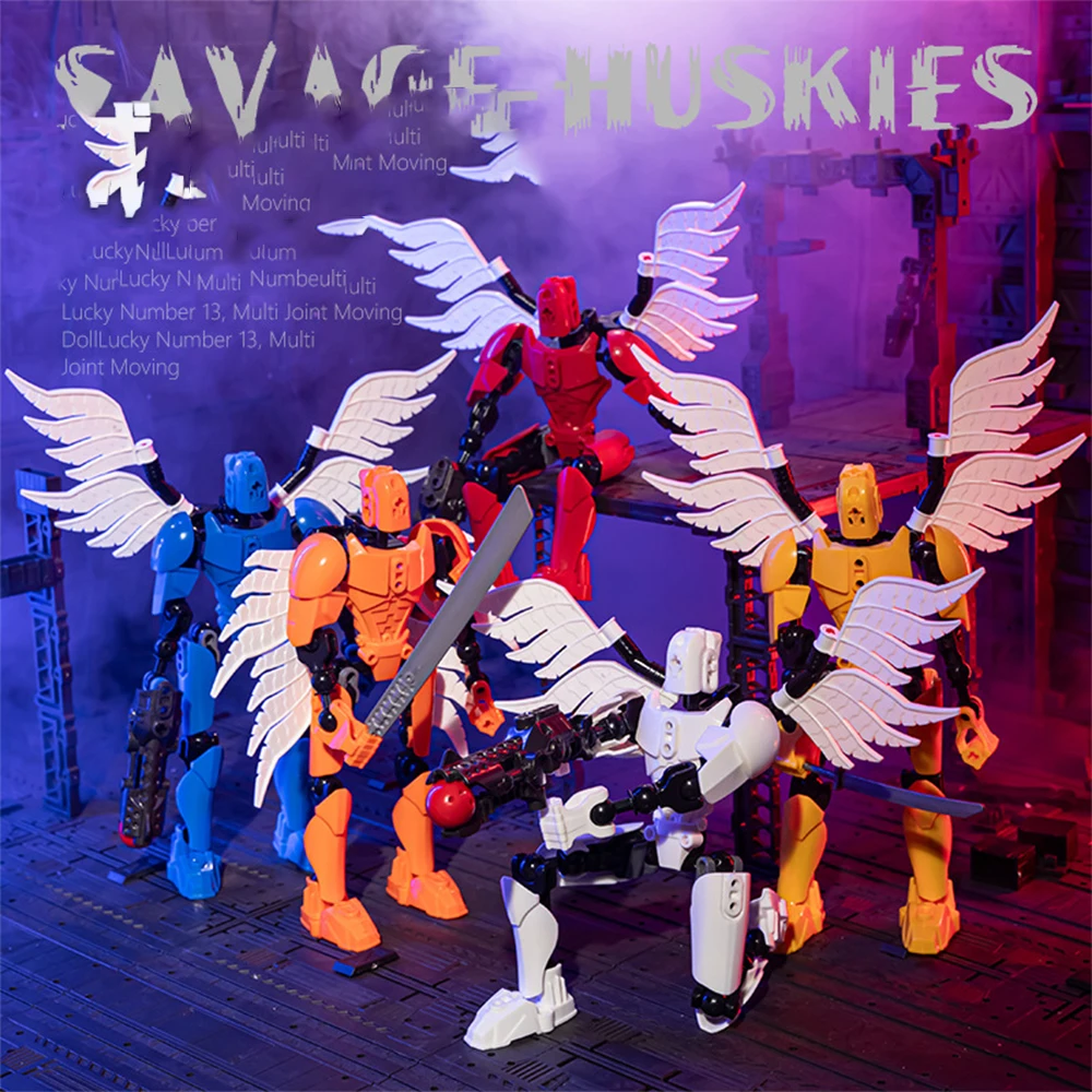 3D Printing Movable Shapeshift Winged Robot Full Body Mechanical Toy Movable Robot Dummy  Creative Gifts for Children