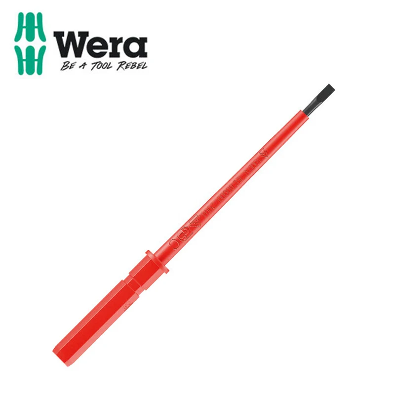 Wera 05003412001 KKVDE60i/62i Insulated Slotted Cross Screwdriver Rod Black Bit