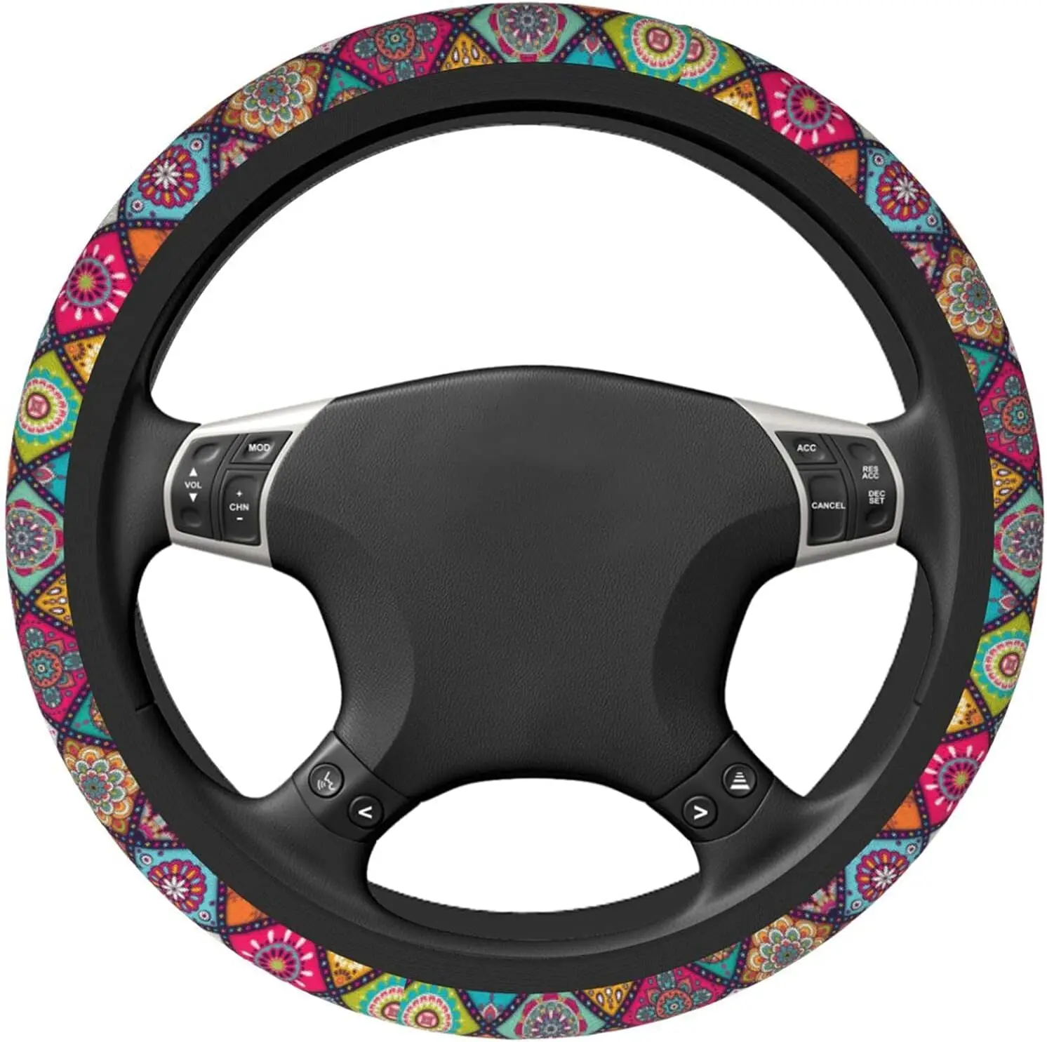 Mandala Cute coprivolante 15 pollici per donna Girl Car SUV accessori divertenti copriruota Auto Wrap Decor Covering