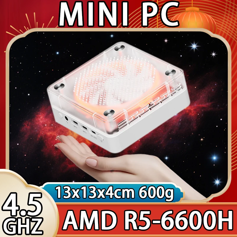Мини-ПК AMD Ryzen5 6600H 6C/12T